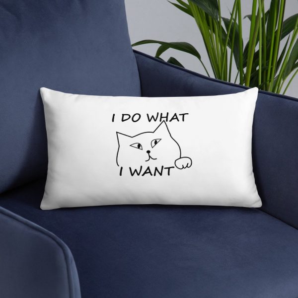I do what I want with my cat Basic Pillow