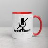 You're on mute Mug with Color Inside