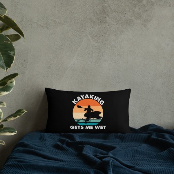 Kayaking Gets Me Wet Funny Kayak Tee Christmas,Birthday Gift Basic Pillow
