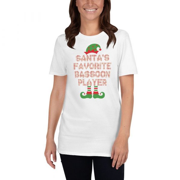 Santa's Favorite Bassoon Player Funny Christmas Gift Short-Sleeve Unisex T-Shirt