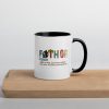 fathor dad and son,Retro Fathor  Mug with Color Inside