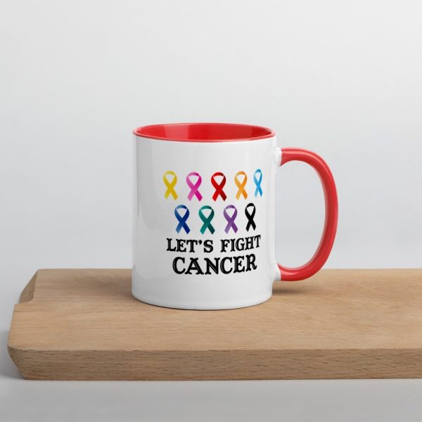 Lets fight cancer Mug with Color Inside