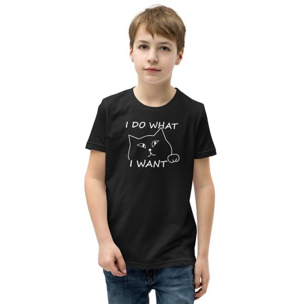 I do what I want with my cat Youth Short Sleeve T-Shirt