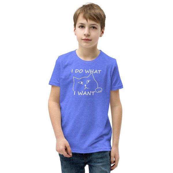 I do what I want with my cat Youth Short Sleeve T-Shirt