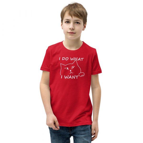 I do what I want with my cat Youth Short Sleeve T-Shirt