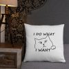 I do what I want with my cat Basic Pillow
