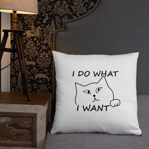 I do what I want with my cat Basic Pillow