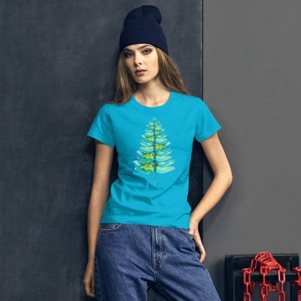 Christmas insect Lover Xmas Dragonfly Christmas Tree Women's short sleeve t-shirt