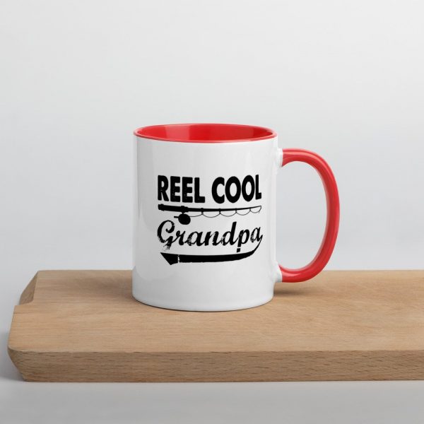 Fishing Reel Cool Grandpa T-Shirt Father's Day Gifts Father Love Fishing Granpa's Birthday Gift Ideas Mug with Color Inside