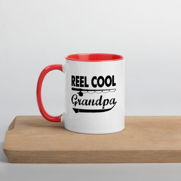 Fishing Reel Cool Grandpa T-Shirt Father's Day Gifts Father Love Fishing Granpa's Birthday Gift Ideas Mug with Color Inside