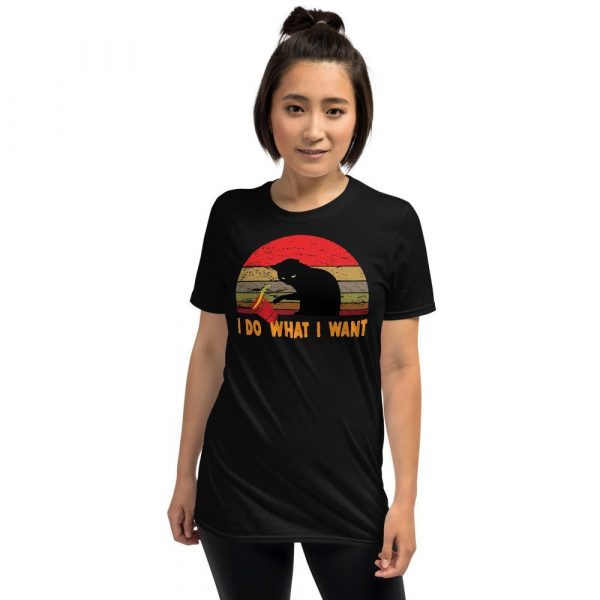 I Do What I Want cat lover Short-Sleeve Unisex T-Shirt