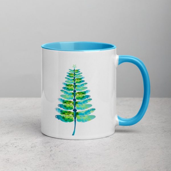 Christmas insect Lover Xmas Dragonfly Christmas Tree Mug with Color Inside