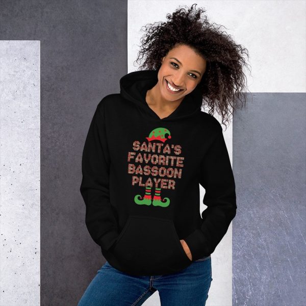 Santa's Favorite Bassoon Player Funny Christmas Gift Unisex Hoodie