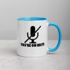 You're on mute Mug with Color Inside