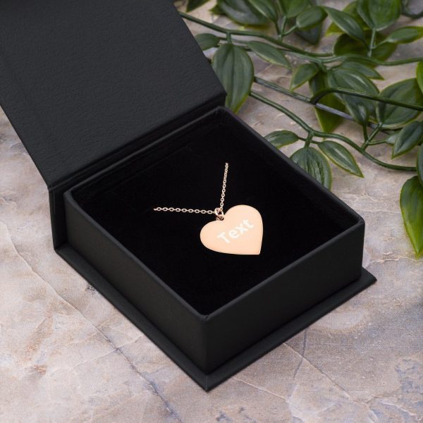 Customized Engraved Silver Heart Necklace Necklace Customized Name Engraved Silver Heart Necklace