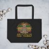 Namast'ay Away From Me - Sunset Sloth Yoga Large organic tote bag