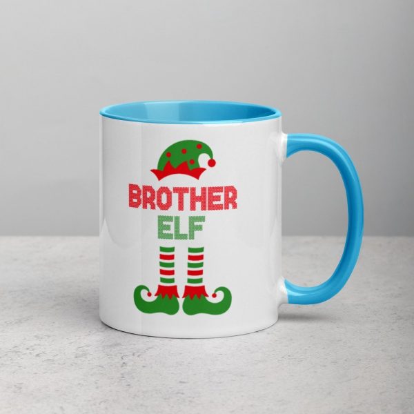 Christmas Brother Elf Mug with Color Inside
