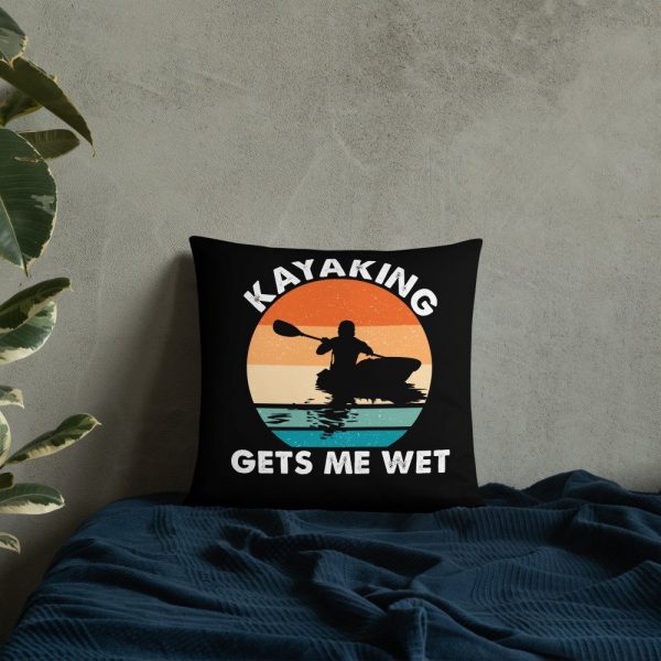 Kayaking Gets Me Wet Funny Kayak Tee Christmas,Birthday Gift Basic Pillow