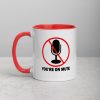 You’re on mute Mug with Color Inside