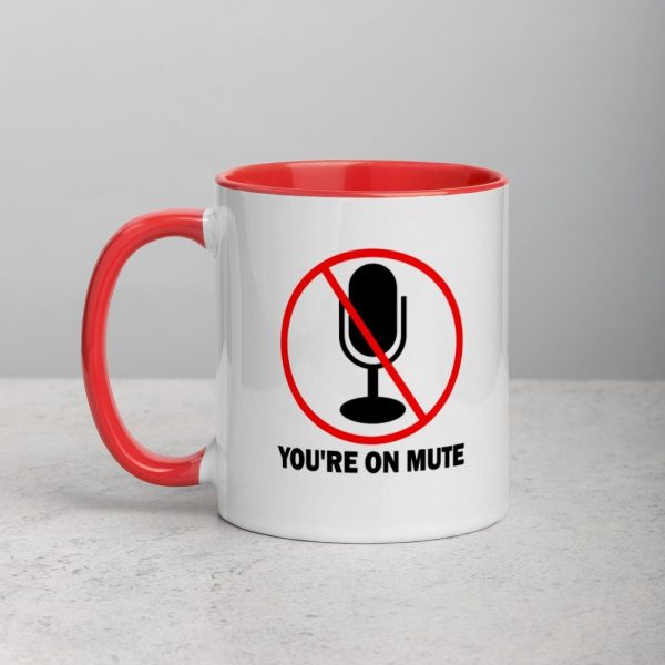 You’re on mute Mug with Color Inside