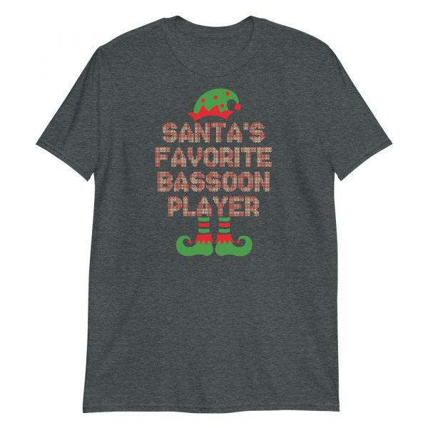 Santa's Favorite Bassoon Player Funny Christmas Gift Short-Sleeve Unisex T-Shirt