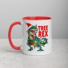 Christmas Dinosaur Tree Rex Pajamas , Tree Rex, T-Rex , Xmas Gifts Mug with Color Inside