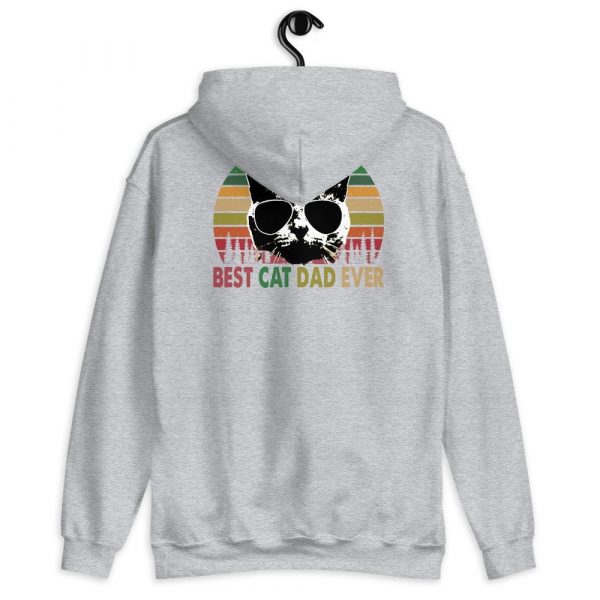 Best Cat Dad Ever Vintage Retro Cat Father's day Unisex Hoodie