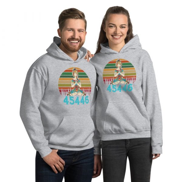 45446 Beige AF 45% against 45 Yoga Namaste Unisex Hoodie