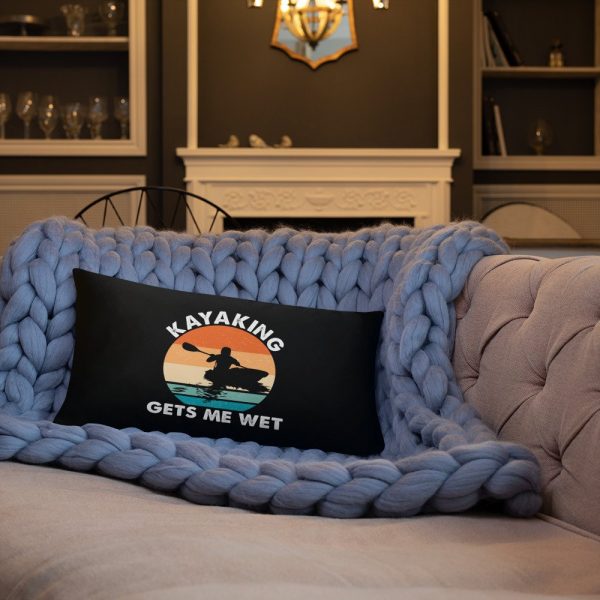 Kayaking Gets Me Wet Funny Kayak Tee Christmas,Birthday Gift Basic Pillow