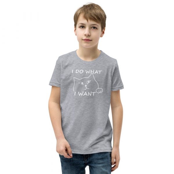 I do what I want with my cat Youth Short Sleeve T-Shirt