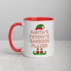 Santa's Favorite Bassoon Player Funny Christmas Gift Mug with Color Inside