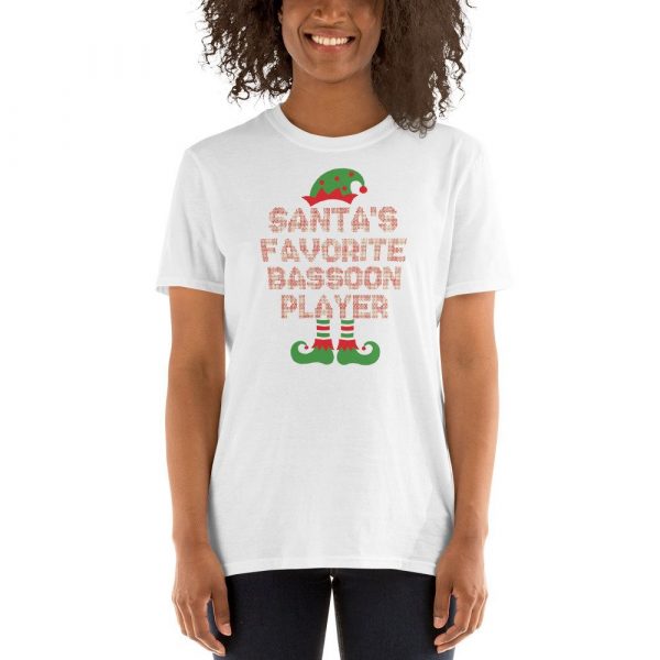 Santa's Favorite Bassoon Player Funny Christmas Gift Short-Sleeve Unisex T-Shirt