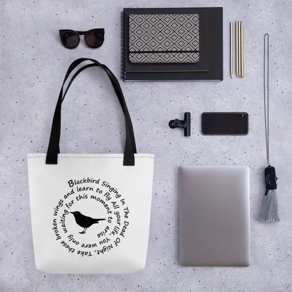 Blackbird Singing In The Dead Of Night Hippie Tote bag