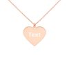 Customized Engraved Silver Heart Necklace Necklace Customized Name Engraved Silver Heart Necklace