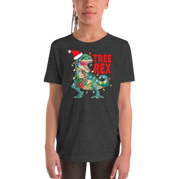 Christmas Dinosaur Tree Rex Pajamas , Tree Rex, T-Rex , Xmas Gifts Youth Short Sleeve T-Shirt