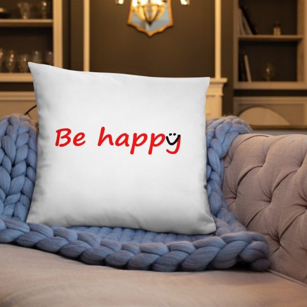 Be Happy Smiley Basic Pillow