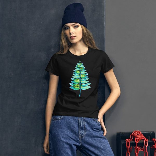 Christmas insect Lover Xmas Dragonfly Christmas Tree Women's short sleeve t-shirt