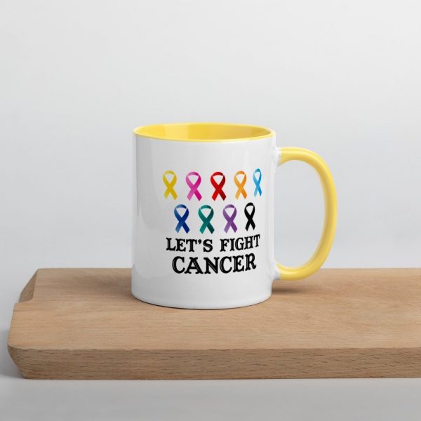 Lets fight cancer Mug with Color Inside