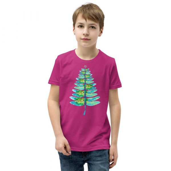 Christmas insect Lover Xmas Dragonfly Christmas Tree Youth Short Sleeve T-Shirt