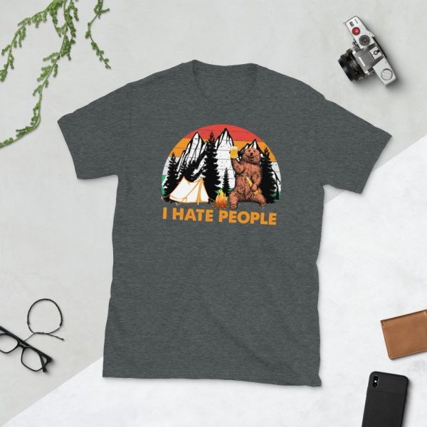 I hate people Sloth Hiking Camping Lover, Hiking Lover, Climping Lover,Camping Gift Unisex Short-Sleeve Unisex T-Shirt