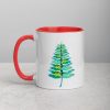 Christmas insect Lover Xmas Dragonfly Christmas Tree Mug with Color Inside