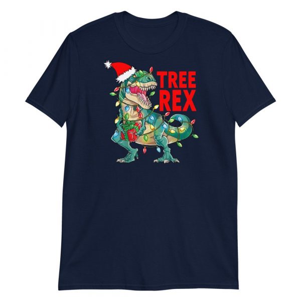 Christmas Dinosaur Tree Rex Pajamas , Tree Rex, T-Rex , Xmas Gifts Short-Sleeve Unisex T-Shirt