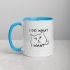 I do what I want with my cat Mug with Color Inside