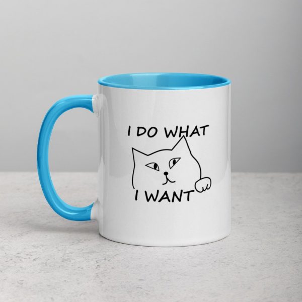 I do what I want with my cat Mug with Color Inside