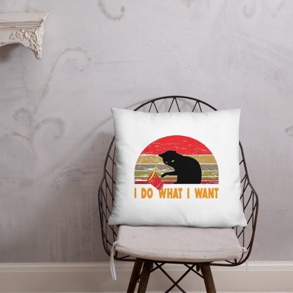 I Do What I Want cat lover Basic Pillow