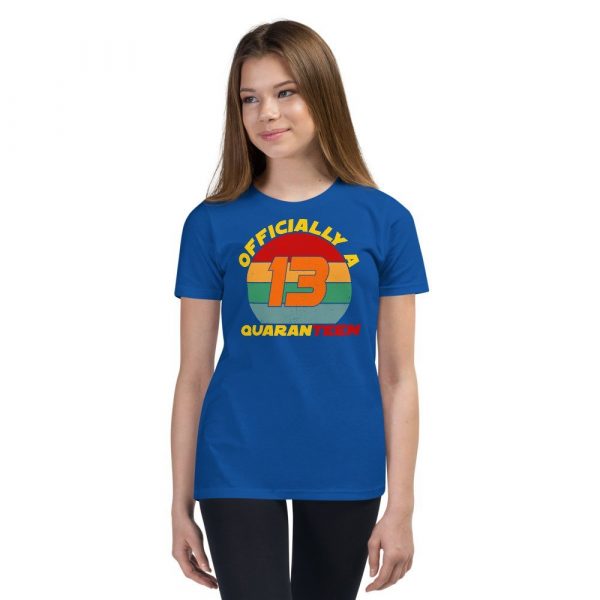 Officially quaranteen 13th birthday Vintage Birthdat Gift Youth Short Sleeve T-Shirt