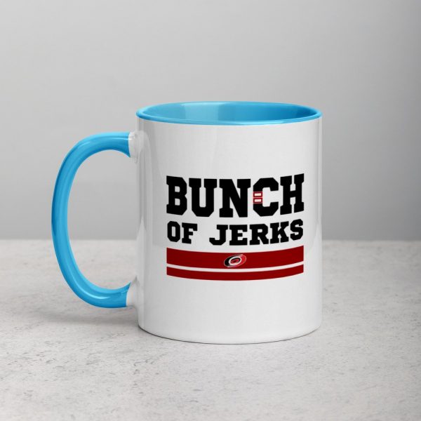 Bunch Of Jerks Shirt Hurricanes / Adult-Bunch of Jerks Carolina Hurricanes Inspired Hockey Raglan Shirt / Bunch of Jerks Hockey Mug with Color Inside