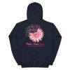 Faith Hope Love Breast Cancer Awareness Flower Pink Unisex Hoodie