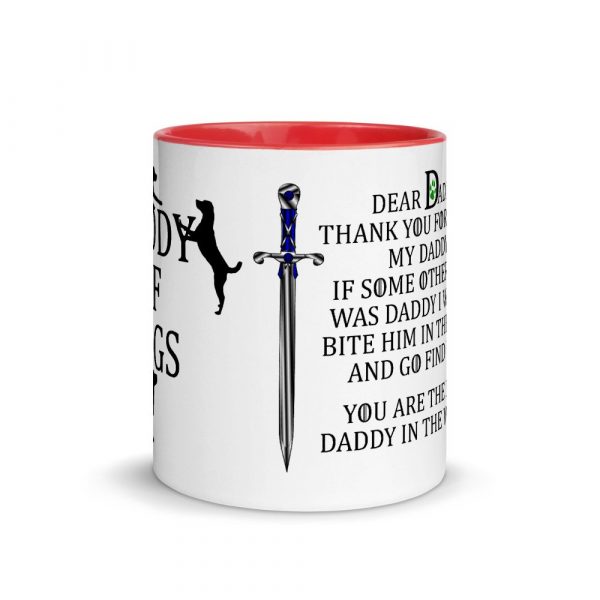 Daddy of Dogs Mug - father of dogs - father's day Mug with Color Inside