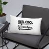 Fishing Reel Cool Grandpa T-Shirt Father's Day Gifts Father Love Fishing Granpa's Birthday Gift Ideas Basic Pillow